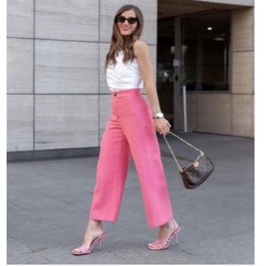 Zara Tweed Wide Leg Pant